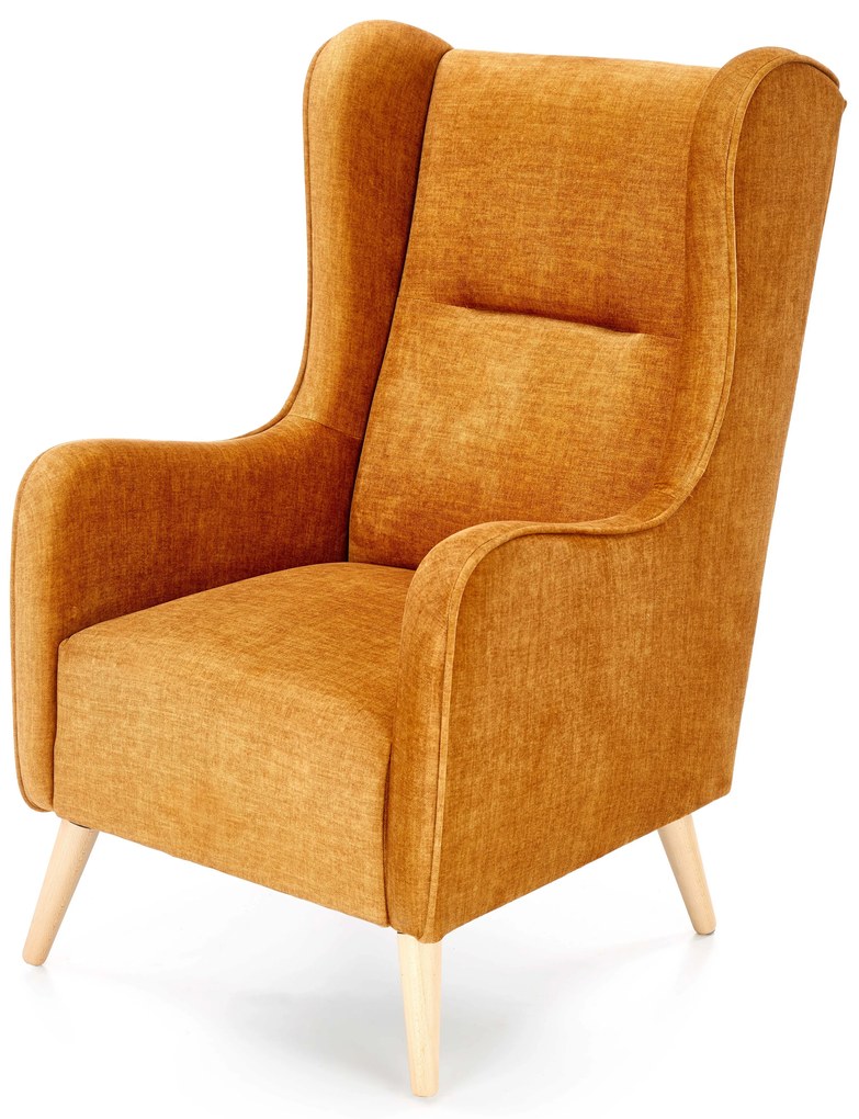 CHESTER leisure chair, color: honey (fabric 9. Amber) DIOMMI V-PL-CHESTER_2-FOT-MIODOWY