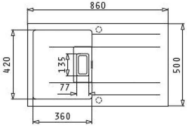 Νεροχύτης Pyramis Kartesio 1B 1D-Beige-Μήκος: 86 εκ.