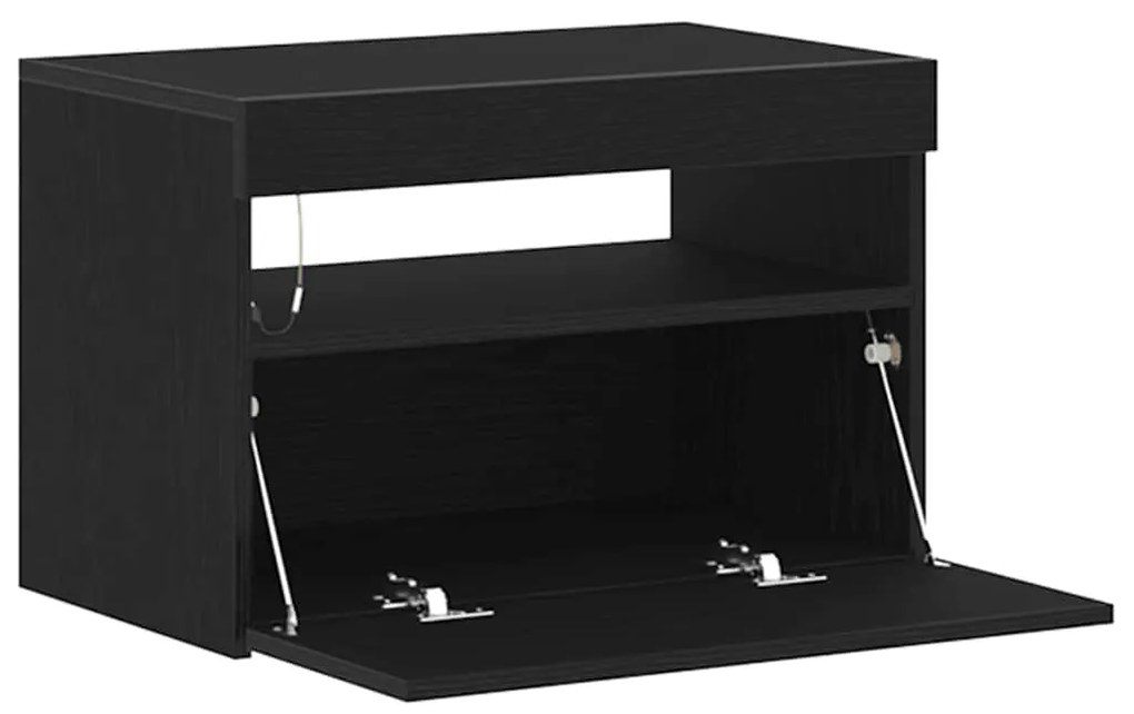 vidaXL Ντουλάπι TV 2 pcs Μαύρο 60 x 35 x 40 εκ. Επεξεργασμένο ξύλο