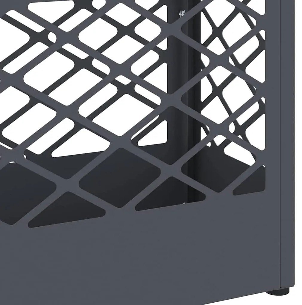 vidaXL Σχέδιο & βάση αποθήκευσης Ανθρακί 28 x 12 x 41 εκ Ατσάλι