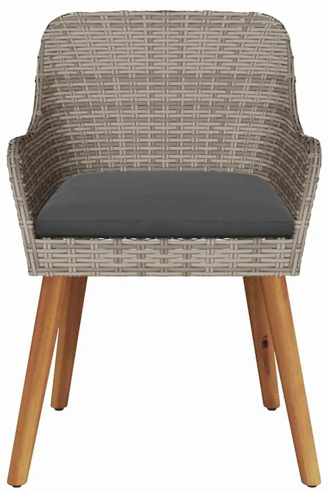vidaXL Καρέκλα Κήπου 2 pcs Μαύρο 55 x 62.5 x 82 εκ. συνθετικό ρατάν