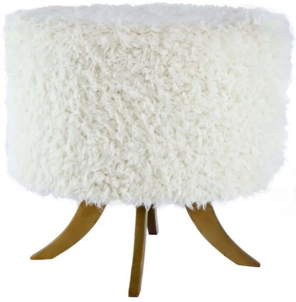 Σκαμπό Ottoman 82260-DS 49x49x50cm White