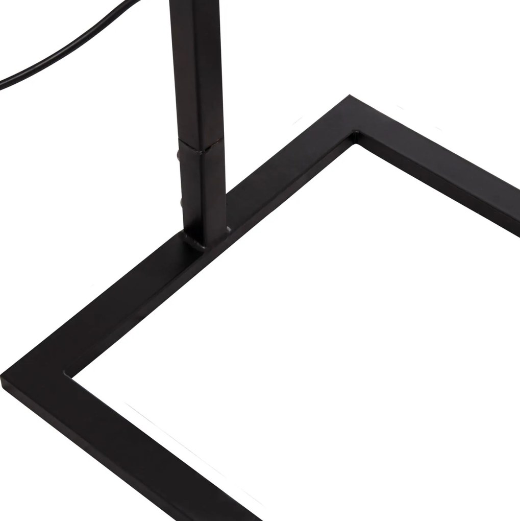 Φωτιστικό Δαπέδου BRANS C7532.11 Μέταλλο Μαύρο - PVC Καπέλο Λευκό 25x33x170Υ εκ. 25x33x170 εκ.