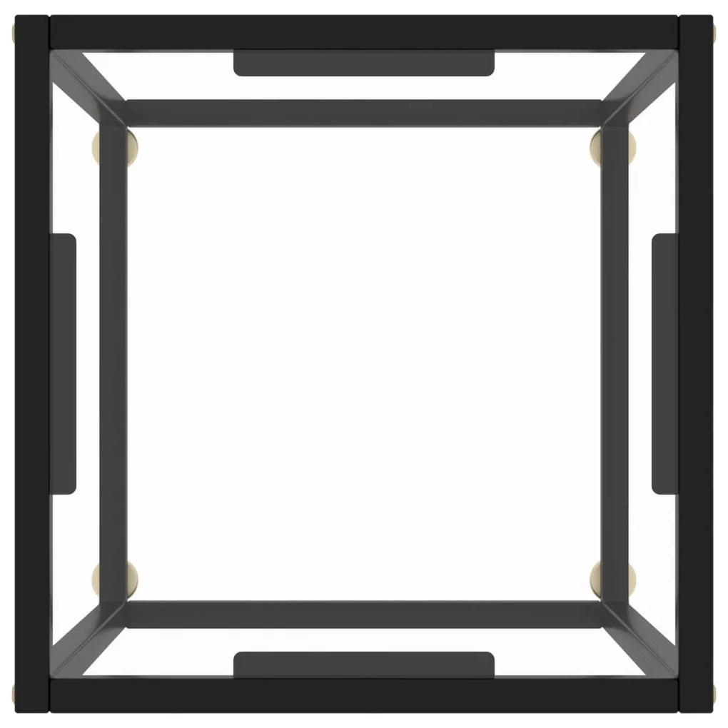 vidaXL Τραπεζάκι Σαλονιού Μαύρο 40 x 40 x 50 εκ. με Ψημένο Γυαλί