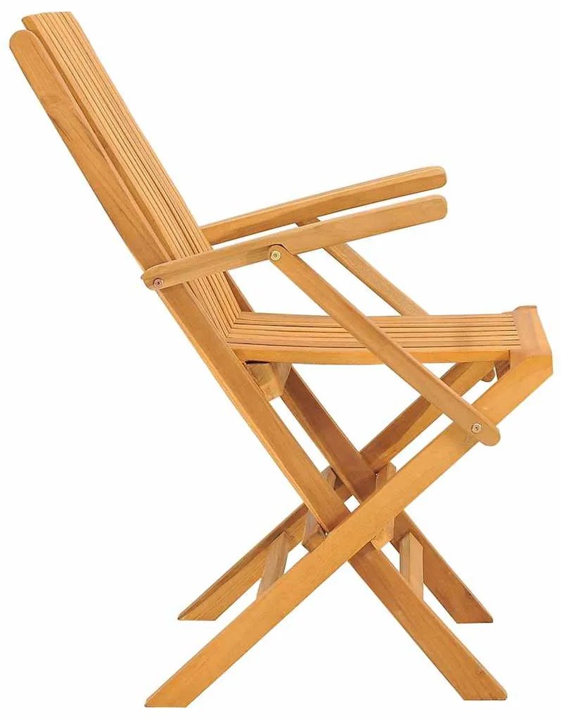 vidaXL Καρέκλες Κήπου Πτυσσόμενες 8 τεμ. 61x67x90 εκ. Μασίφ Ξύλο Teak