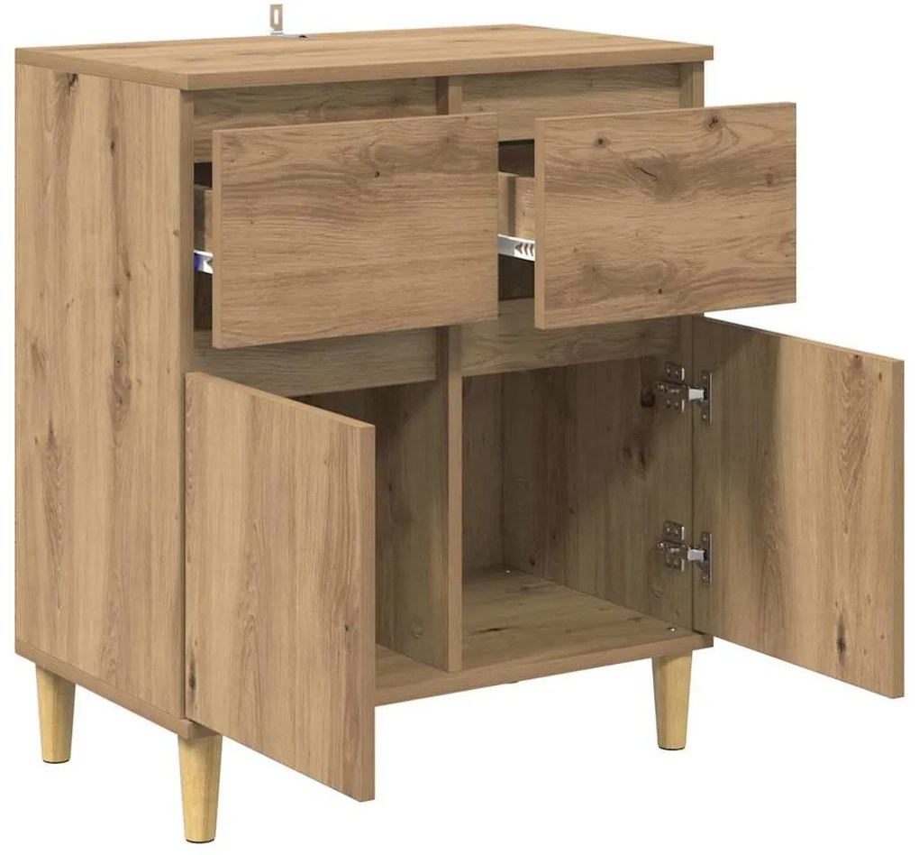 vidaXL Πλαϊνό γραφείο Artisan Oak 60 x 35 x 70 cm Επεξεργασμένο ξύλο