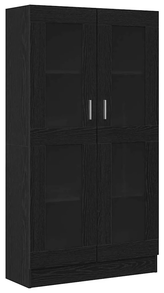 vidaXL vitaXL Βιβλιοθήκη Μαύρη Δρυς 82,5x30,5x150 εκ Επεξεργασμένο ξύλο