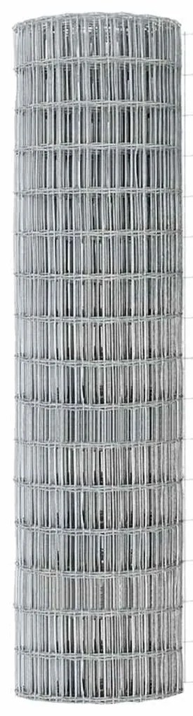 vidaXL Τεντώτο με στήριγμα Ασημί 1 x 10 m Ατσάλι