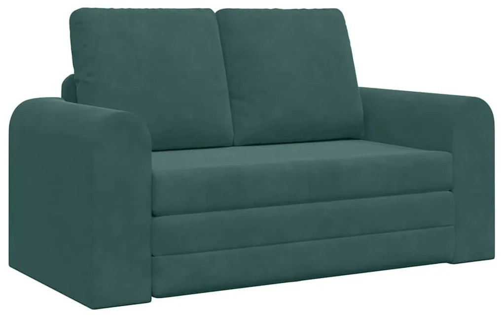 vidaXL Κρεβάτι καναπές Σκούρο πράσινο 148 x 71 x 83 εκ. Βελούδο