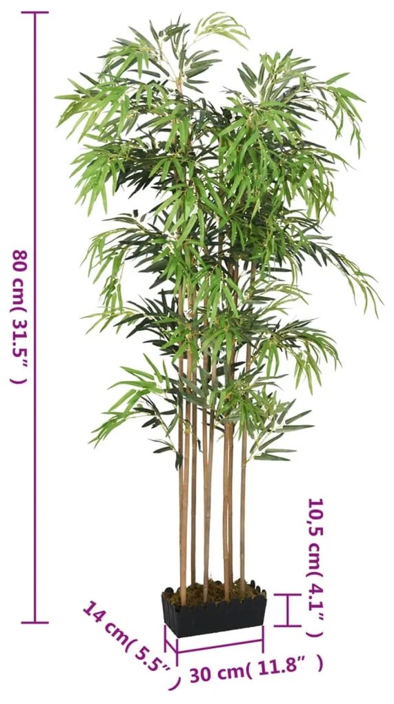 vidaXL Δέντρο Μπαμπού Τεχνητό 500 Κλαδιά Πράσινο 80 εκ.