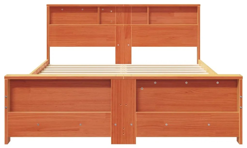 vidaXL Σκελετός Κρεβατιού Καφέ κεριού 150 x 200 cm Μασίφ ξύλο πεύκου