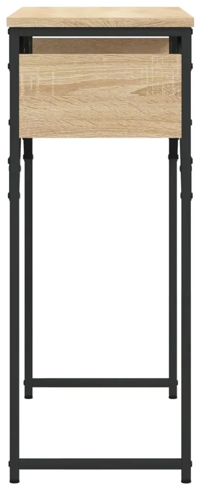 vidaXL Τραπέζι Κονσόλα με Ράφι Sonoma Δρυς 75x30x75 εκ. Επεξεργ. Ξύλο