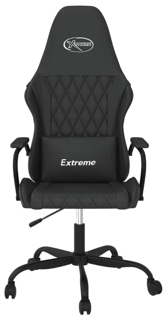 vidaXL Καρέκλα Gaming Μασάζ Μαύρη από Συνθετικό Δέρμα