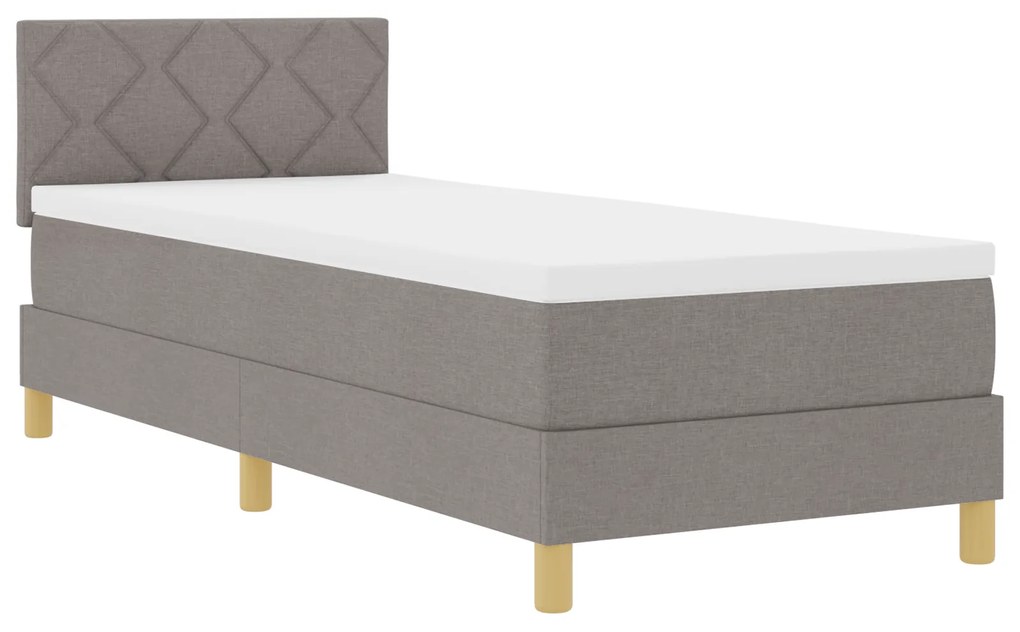 vidaXL Κρεβάτι με Σπαστό Στρώμα Γκρι 80x200 cm Ύφασμα