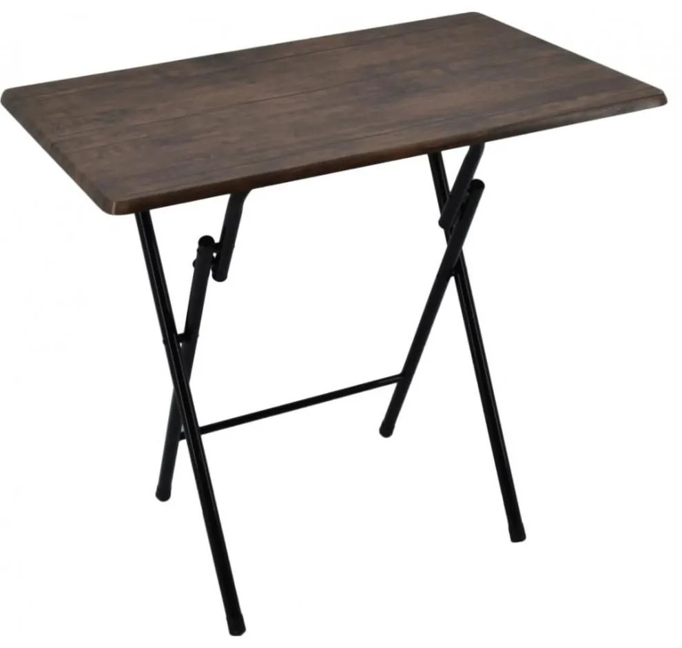 Τραπέζι Πτυσσόμενο 774357 80x50x70 Dark Brown Ankor Metal,Wood