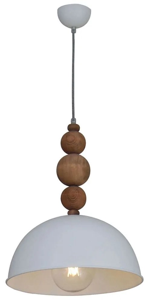 Φωτιστικό Οροφής Κρεμαστό HL-043RS-1P 77-2740 Mona White  Homelighting Metal,Wood