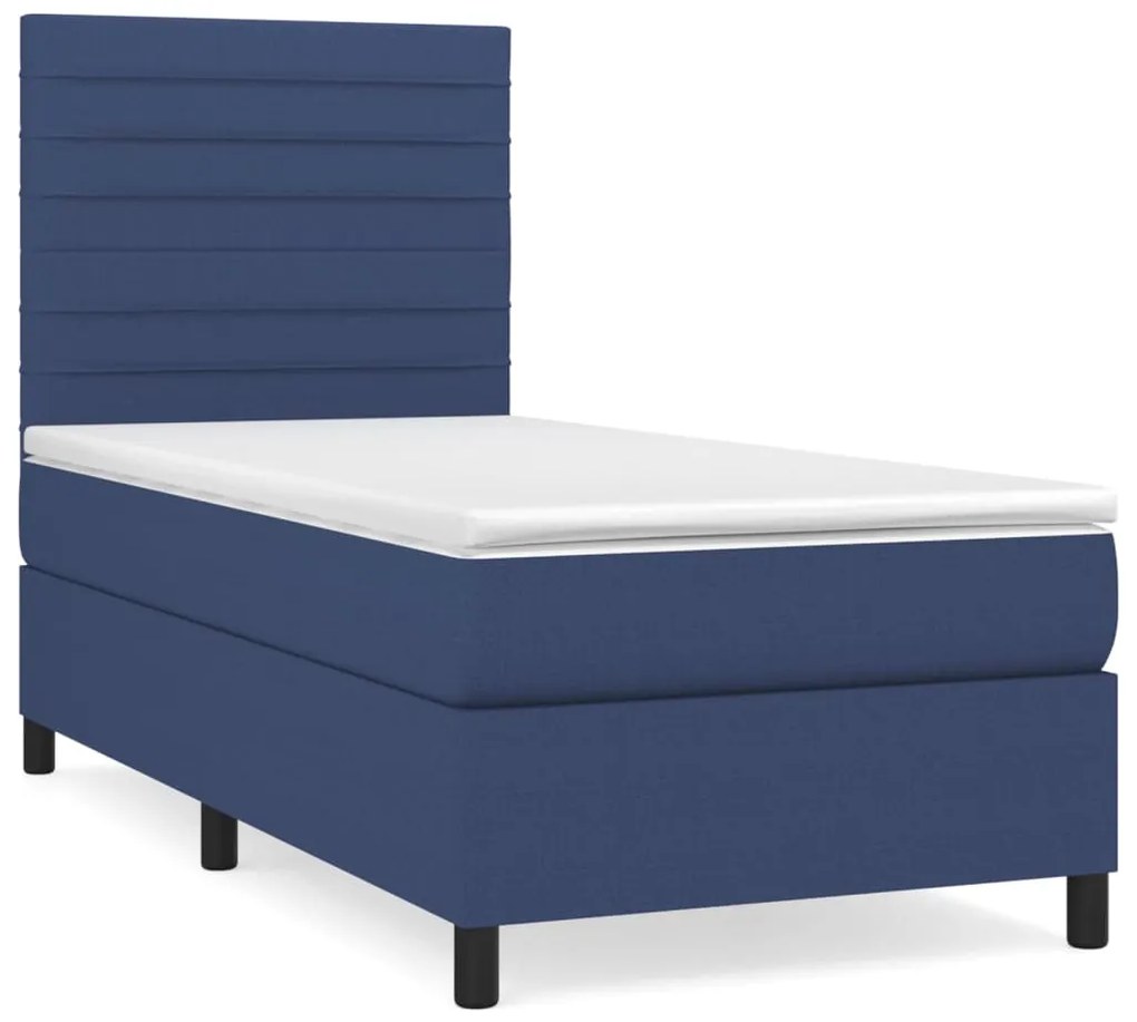 ΚΡΕΒΑΤΙ BOXSPRING ΜΕ ΣΤΡΩΜΑ ΜΠΛΕ 90X200 ΕΚ.ΥΦΑΣΜΑΤΙΝΟ 3141831