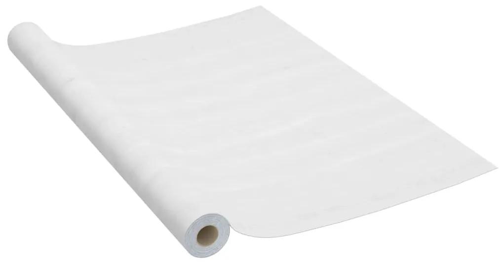 Μεμβράνη Αυτοκόλλητη για Έπιπλα Λευκό Ξύλο 500 x 90 εκ. από PVC - Λευκό