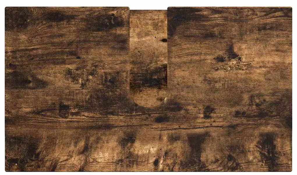 vidaXL Σετ Επίπλων Μπάνιου Επιτοίχιο με αποθήκευση 2 pcs Καπνιστό Δρύς