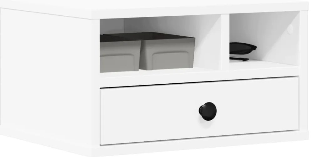 vidaXL Βάση Εκτυπωτή Λευκή 40x32x22,5 εκ. από Επεξεργασμένο Ξύλο