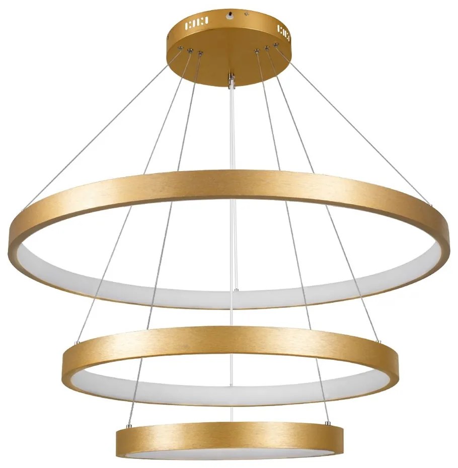Φωτιστικό Οροφής Nemesis Trio 61172 Led 120W Φ40x60x80cm Gold GloboStar