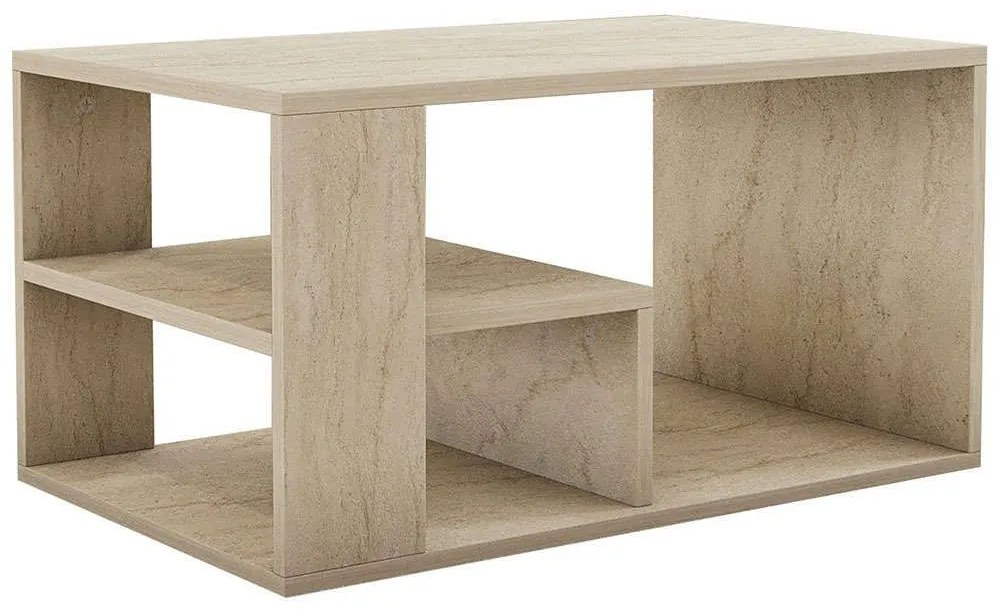 Τραπέζι Σαλονιού Eros 495SSE2111 80x40x50cm Travertine Beige