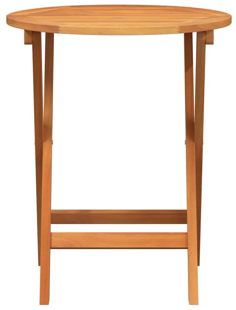 vidaXL Αναδιπλούμενο Τραπέζι Κήπου Φυσικό 60 x 60 x 72 cm