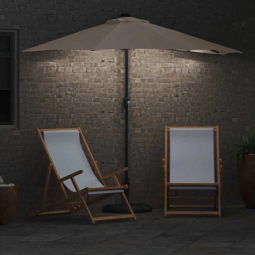 vidaXL Ομπρέλα Κήπου Taupe 294 x 150 x 223 εκ ύφασμα