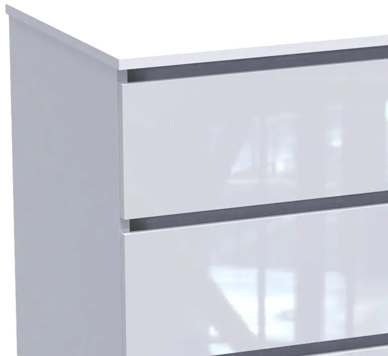 ΣΥΡΤΑΡΙΕΡΑ DICAMA PAKOWORLD MDF ΣΕ ΛΕΥΚΗ GLOSSY ΑΠΟΧΡΩΣΗ 85.5X47X98ΕΚ