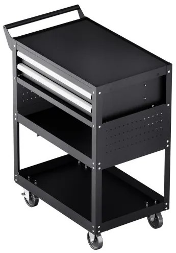 VEVOR 5-Tier Tool Cart on Wheels 400 lb Rolling Work Cart with Drawer & Pegboard