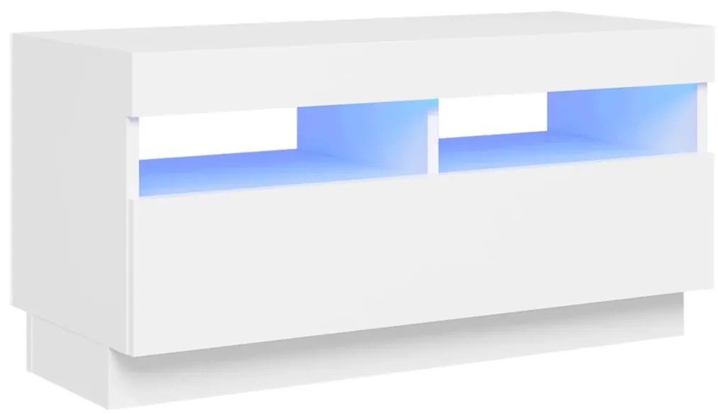 vidaXL Έπιπλο Τηλεόρασης με LED Λευκό 80 x 35 x 40 εκ.
