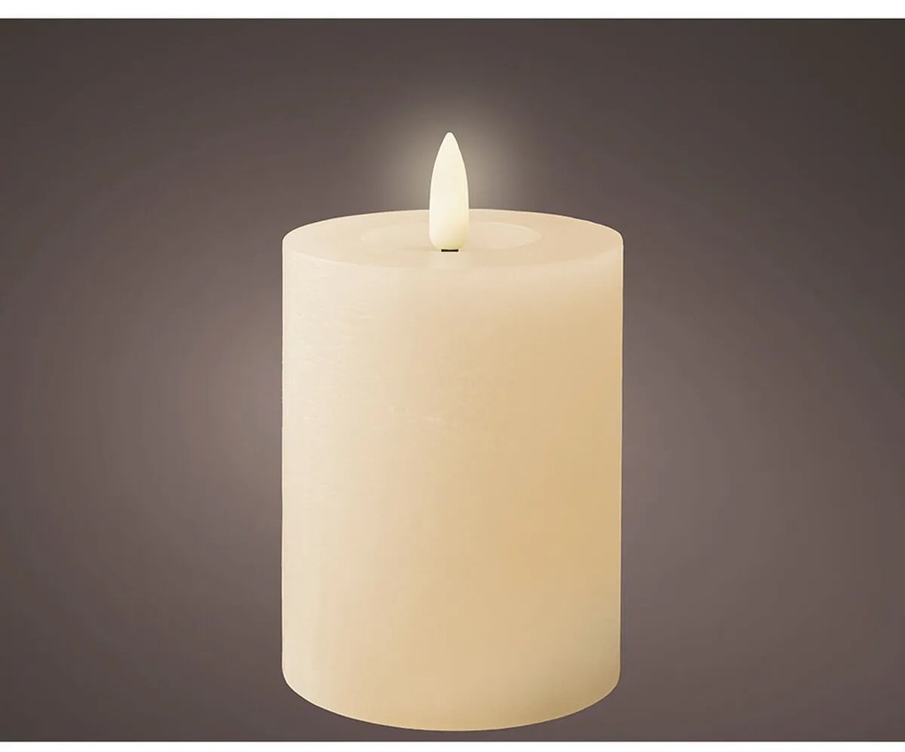 Κερί LED Lumineo Μπεζ Κρεμ Ø 7 x 11,2 cm (AAA)