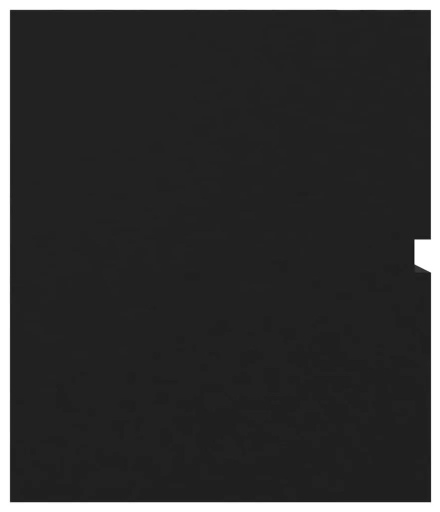 vidaXL Ντουλάπι Νιπτήρα Μαύρο 80 x 38,5 x 45 εκ. από Μοριοσανίδα
