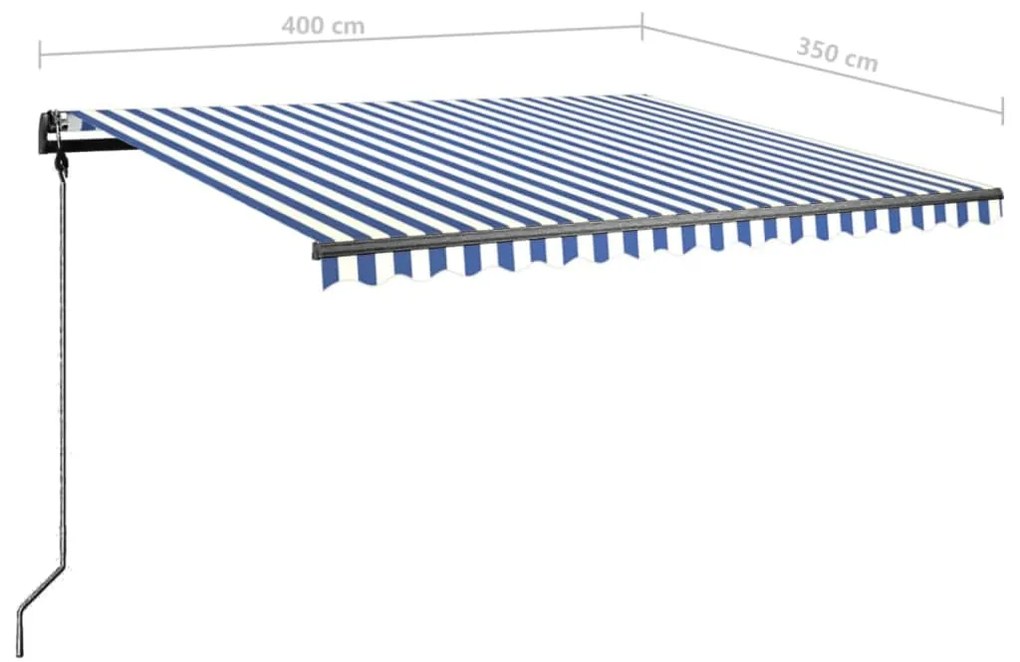 ΤΕΝΤΑ ΣΥΡΟΜΕΝΗ ΧΕΙΡΟΚΙΝΗΤΗ ΜΕ LED ΜΠΛΕ / ΛΕΥΚΟ 400 X 350 ΕΚ. 3069821