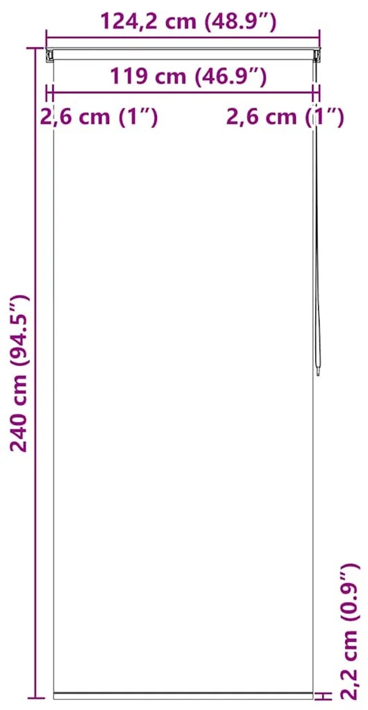 Κουρτίνα Μπάνιου Ρολό Σχέδιο Πιτσιλιά 120 x 240 εκ. 142873