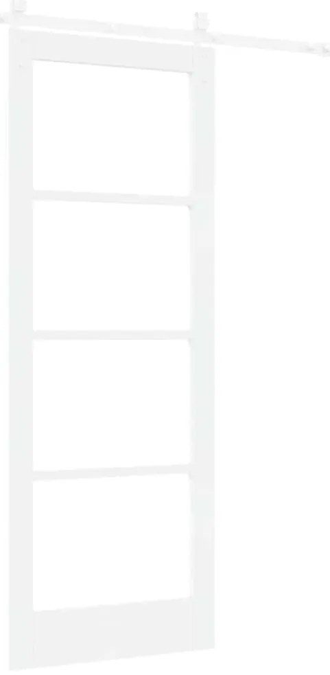 vidaXL Ολισθητή Πόρτα Λευκό 78 x 202 εκ. Ξύλο και μέταλλο
