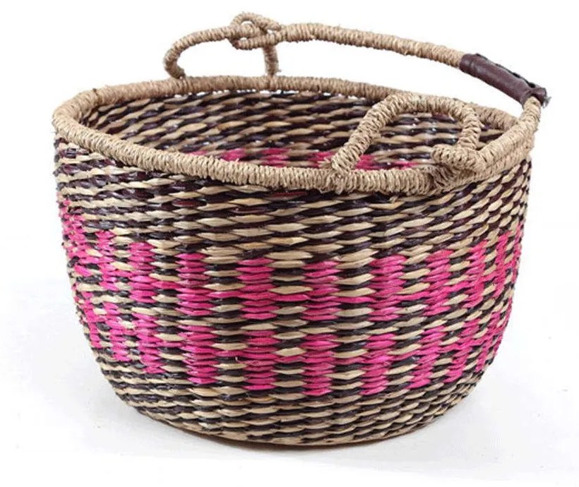 Καλάθι Διακοσμητικό Tide L 0680072 35x35x20cm Fuchsia-Multi Soulworks Seagrass