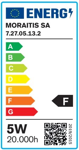 Λαμπτήρας E27 LED Filament G45 5watt Φυσικό Λευκό  (7.27.05.13.2) - 7.27.05.13.2 - 7.27.05.13.2