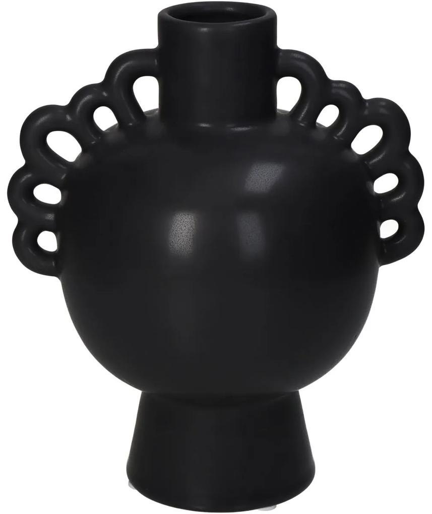 Βάζο ArteLibre Μαύρο Κεραμικό 17.4x13.7x20.5cm