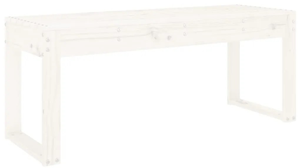 vidaXL Παγκάκι Κήπου Λευκό 110x38x45 εκ. από Μασίφ Ξύλο Πεύκου