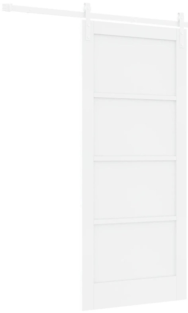vidaXL Συρόμενη Πόρτα με Σετ Υλικών Λευκή 86x198.5 εκ.