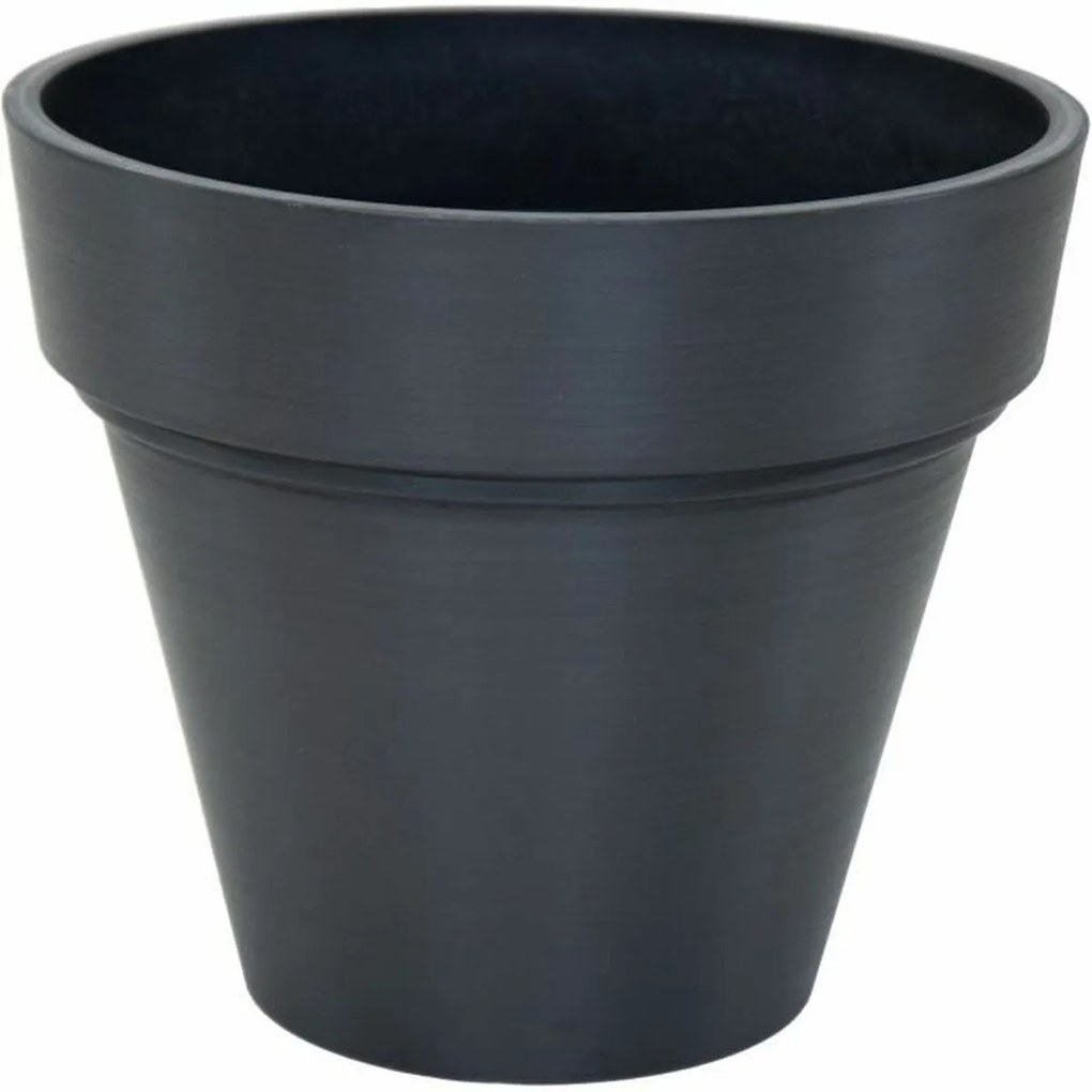 Βάζο Λουλουδιών Mega Collections Ecostone Planter Μαύρο noir Πλαστική ύλη Ανακυκλωμένο 55 x 51 cm