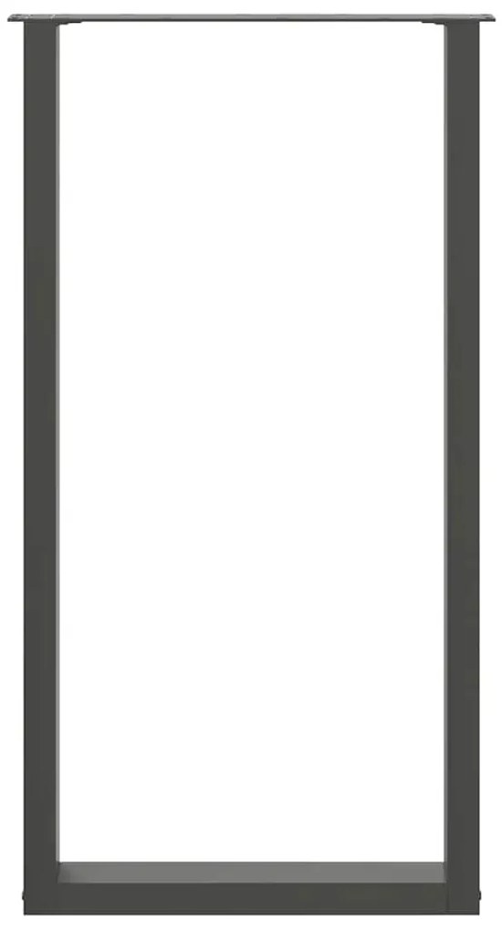 vidaXL Πόδια Τραπεζιού Μπαρ σε Σχήμα U, 2 τεμ. Ανθρακί 60x(110-111) εκ. Ατσάλι