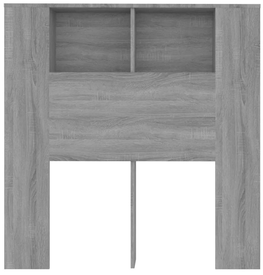 vidaXL Κεφαλάρι Με Αποθηκευτικό Χώρο Γκρι Sonoma 100 x 18,5 x 102,5 εκ