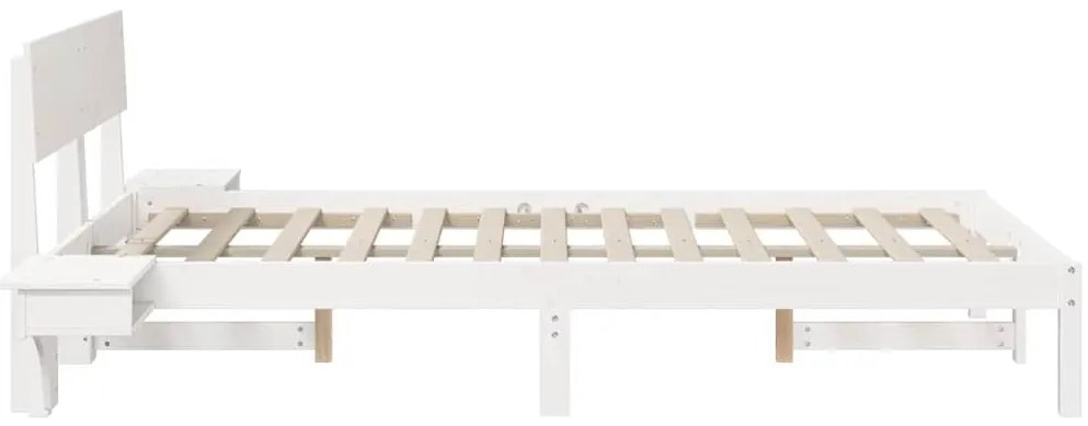 vidaXL Σκελετός Κρεβατιού Λευκό 140 x 200 cm Στερεά ξυλεία πεύκου