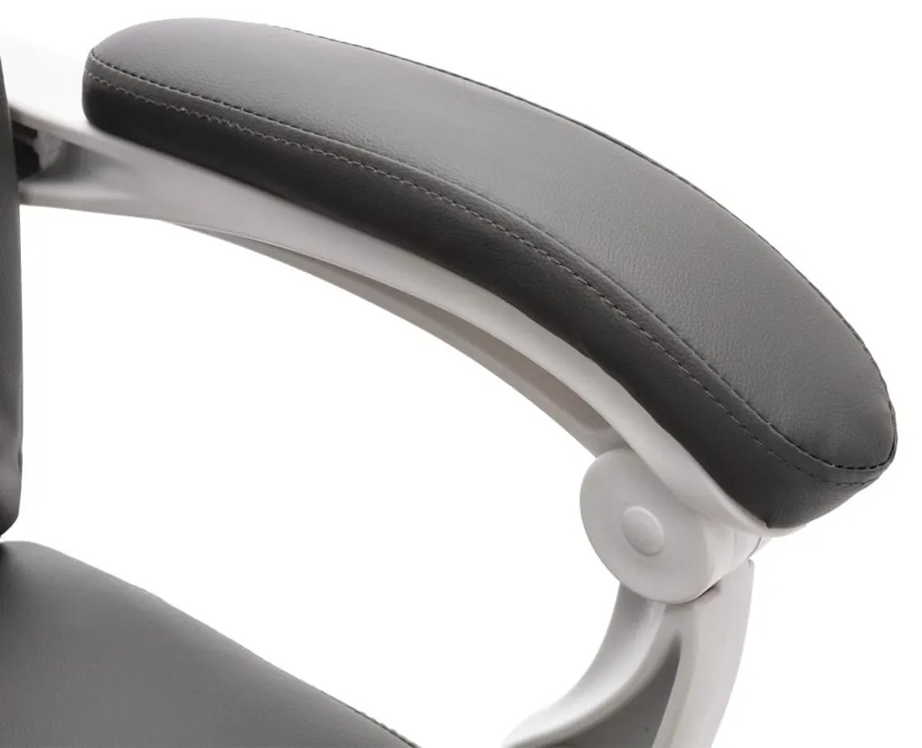 vidaXL Πολυθρόνα Γραφείου Μασάζ Γκρι από Συνθετικό Δέρμα