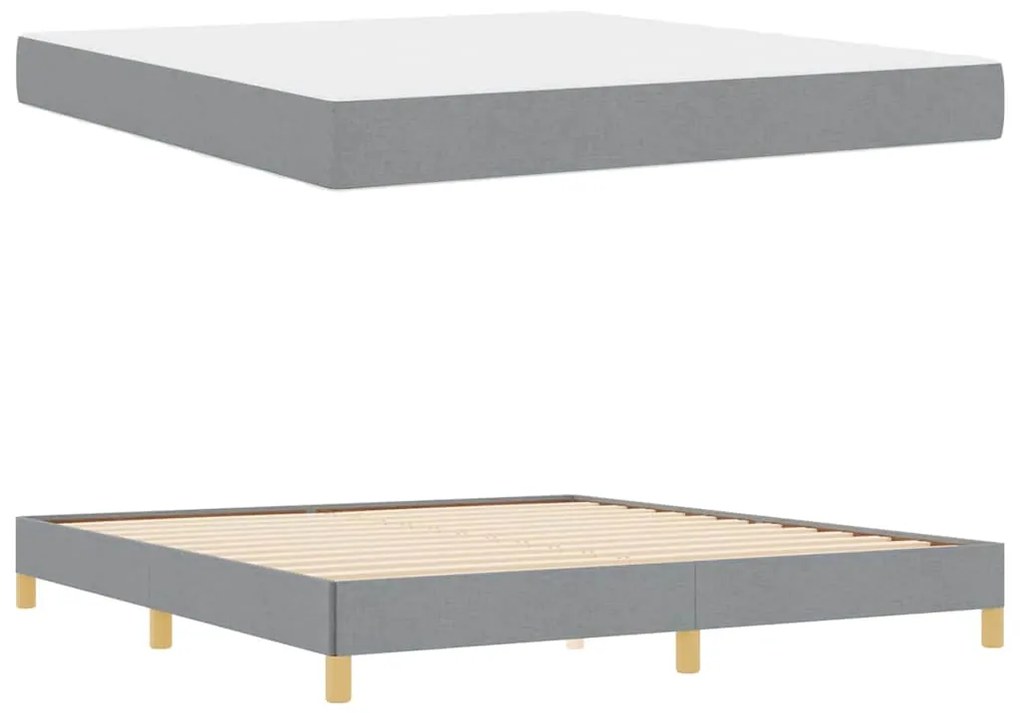 vidaXL Κρεβάτι με ελατήρια Ταμπά, Καφέ 180 x 200 cm