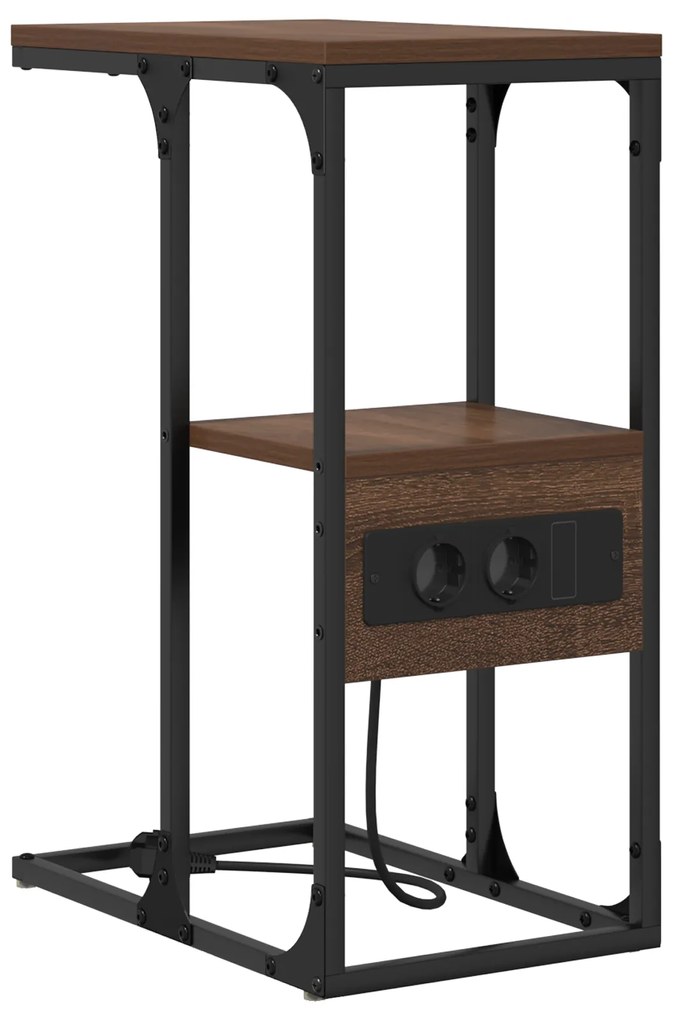vidaXL Κομοδίνο Καφέ δρυς 41.5 x 26 x 60.5 εκ Επεξεργασμένο ξύλο