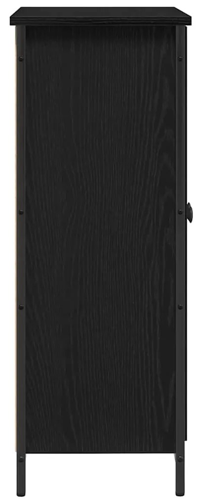 vidaXL Πλαϊνό γραφείο Μαύρη Οξυά 70 x 30 x 80 εκ. Επεξεργασμένο ξύλο