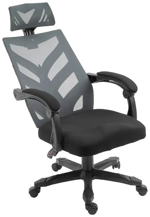 Καρέκλα Γραφείου FL09 Fylliana Γκρί - Μαύρο 60x60x114/124 εκ. 60x60x124 εκ.